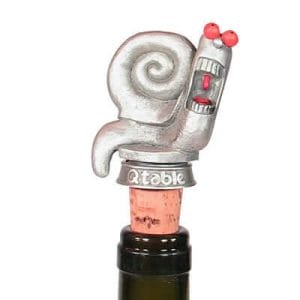 Noisy snail wine bottle stopper