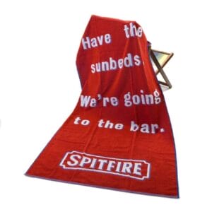 branded beach towel