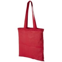 Qtable are providing this Carolina 100 g/m² Cotton Tote Bag 7L PFC - Red from Unbranded which can be decorated with your design.