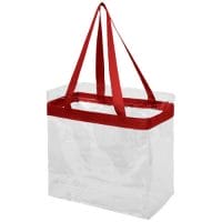 Qtable are providing this Hampton Transparent Tote Bag 13L PFC - Red / Transparent Clear from Unbranded which can be decorated with your design.