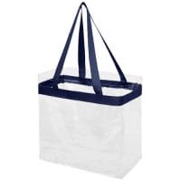 Qtable are providing this Hampton Transparent Tote Bag 13L PFC - Navy / Transparent Clear from Unbranded which can be decorated with your design.