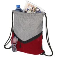 Qtable are providing this Voyager Drawstring Backpack 6L PFC - Red / Grey from Unbranded which can be decorated with your design.