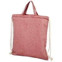 Qtable are providing this Pheebs 150 g/m² Recycled Drawstring Backpack 6L PFC - Heather Red from Unbranded which can be decorated with your design.