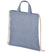 Qtable are providing this Pheebs 210 g/m² Recycled Drawstring Backpack 6L PFC - Heather Blue from Unbranded which can be decorated with your design.
