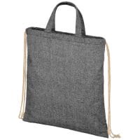 Qtable are providing this Pheebs 210 g/m² Recycled Drawstring Backpack 6L PFC - Heather Black from Unbranded which can be decorated with your design.