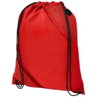 Qtable are providing this Oriole Duo Pocket Drawstring Backpack 5L PFC - Red from Unbranded which can be decorated with your design.