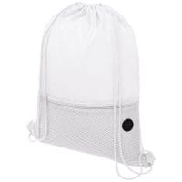 Qtable are providing this Oriole Mesh Drawstring Backpack 5L PFC - White from Unbranded which can be decorated with your design.