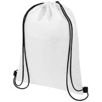Qtable are providing this Oriole 12-Can Drawstring Cooler Bag 5L PFC - White from Unbranded which can be decorated with your design.