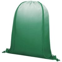 Qtable are providing this Oriole Gradient Drawstring Backpack 5L PFC - Green from Unbranded which can be decorated with your design.