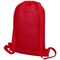 Qtable are providing this Nadi Mesh Drawstring Backpack 5L PFC - Red from Unbranded which can be decorated with your design.