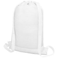 Qtable are providing this Nadi Mesh Drawstring Backpack 5L PFC - White from Unbranded which can be decorated with your design.