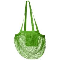 Qtable are providing this Pune 100 g/m² GOTS Organic Mesh Cotton Tote Bag 6L PFC - Green from Unbranded which can be decorated with your design.