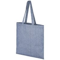 Qtable are providing this Pheebs 210 g/m² Recycled Tote Bag 7L PFC - Heather Blue from Unbranded which can be decorated with your design.