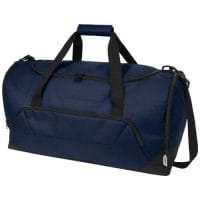 Qtable are providing this Retrend GRS RPET Duffel Bag 40L PFC - Navy from Unbranded which can be decorated with your design.