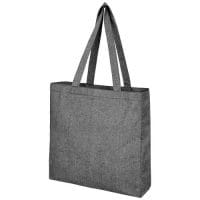 Qtable are providing this Pheebs 210 g/m² Recycled Gusset Tote Bag 13L PFC - Heather Black from Unbranded which can be decorated with your design.