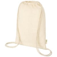 Qtable are providing this Orissa 140 g/m² GOTS Organic Cotton Drawstring Backpack 5L PFC - Natural from Unbranded which can be decorated with your design.
