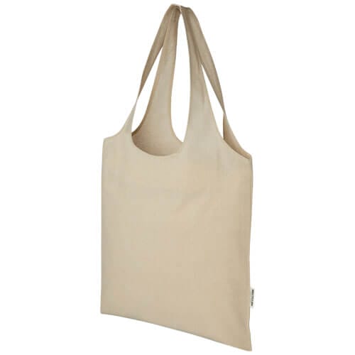 Pheebs 150 g/m² recycled cotton trendy tote bag 7l pfc