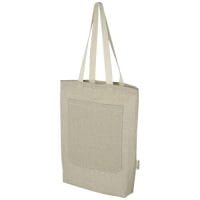 Pheebs 150 g/m² Recycled Cotton Tote Bag With Front Pocket 9L PFC