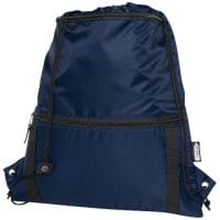 Qtable are providing this Adventure Recycled Insulated Drawstring Bag 9L PFC - Navy from Unbranded which can be decorated with your design.