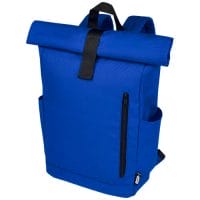 Qtable are providing this Byron 15.6" GRS RPET Roll-Top Backpack 18L PFC - Royal Blue from Unbranded which can be decorated with your design.