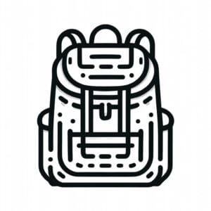 printed back luggage