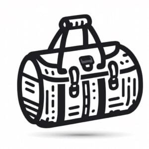 printed duffel bags