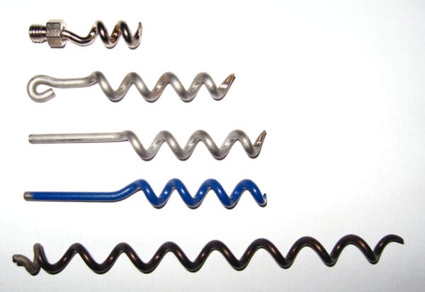 Corkscrew wire worms