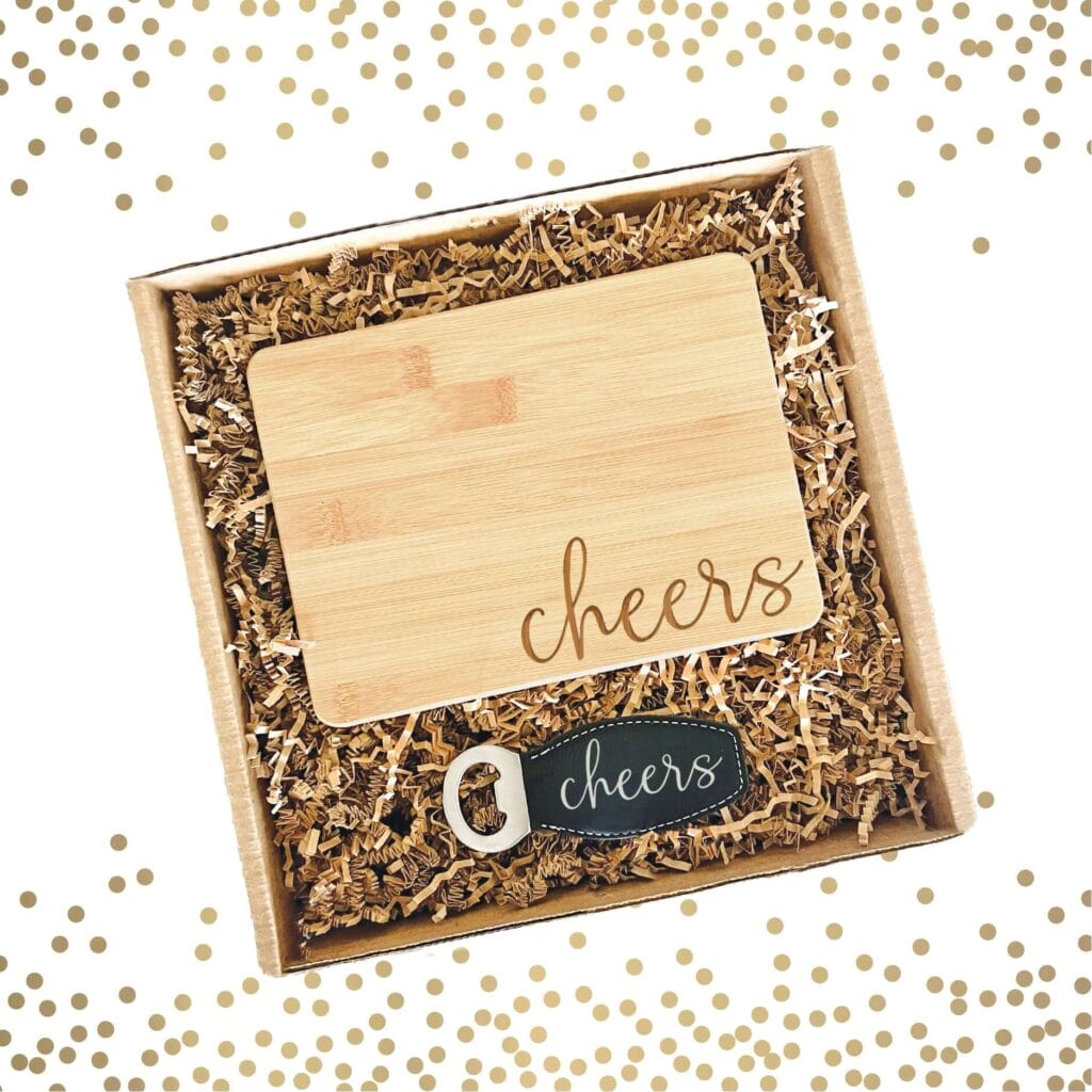 Cheers printed gift set