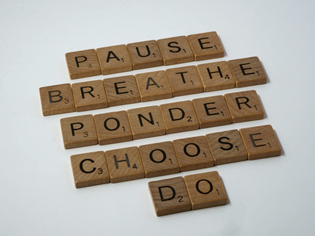 Brown wooden blocks on white surface